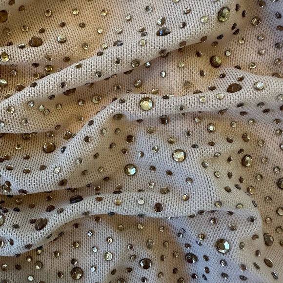 Oh Polly Plunge Mini Dress in Gold - Picture 8 of 13